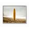Stupell Industries Yellow Surfboard in Sand Gray Framed Wall Art